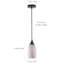 1-luminaire suspendu en verre rouge mauve à intensité variable