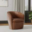 Fauteuil demi-tonneau pivotant 100% cuir italien Crandell-795068833