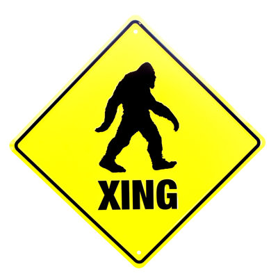 Warning Bigfoot Crossing XING Tin Sign Sasquatch Man Cave Rustic Home Bar Decor Warning Bigfoot Crossing XING Tin Sign Sasquatch Man Cave Rustic Home Bar Decor
