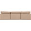 Canapé modulaire à accoudoirs carrés en velours 120 po Hiroshi-87149813