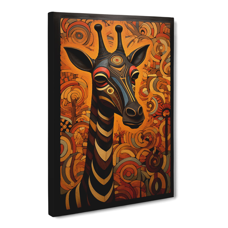 Giraffe Deco - Art Prints - Wrapped Canvas, 60cm H x 40cm W x 3cm D