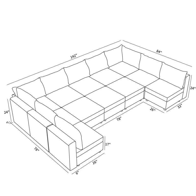 Canapé modulaire rembourré avec rangement BOX MODULE STO SOFA 12 pièces, Forest Green Chenille