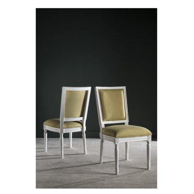 Mcspadden 19''H French Brasserie Linen Rect Side Chair -  One Allium WayÂ®, DCFF0C51B49B488DBEE2BF741FF3B96A