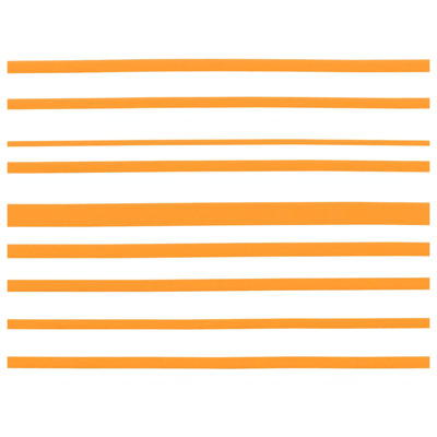 Tapisserie murale orange à rayures horizontales - Décoration murale rayures