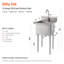 21.5" L x 24" W Free standing Laundry sink with Faucet