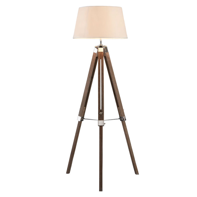 StowtheWold 144cm Tripod Floor Lamp, Brown