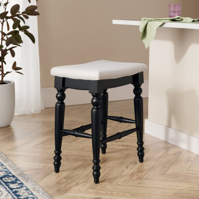 Avalo Backless Upholstered Wood Counter & Bar Stool