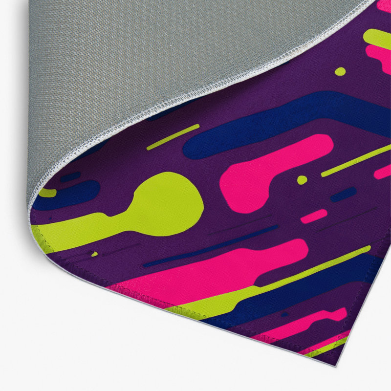 Tapis d'intérieur et d'extérieur Neon Fractals, Rectangle 4pi x 6 pi