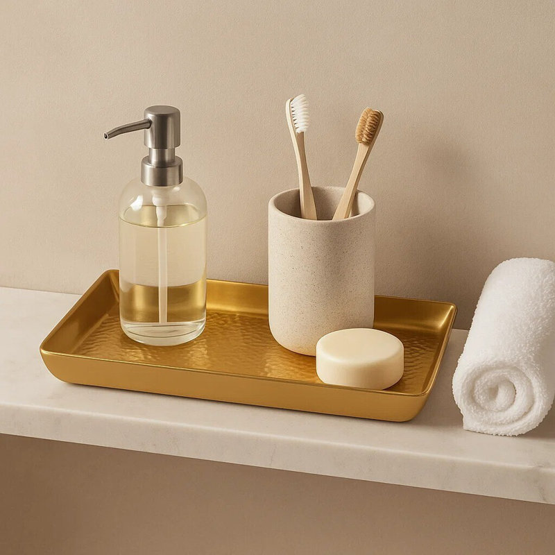Strout Aluminum Tray, Gold
