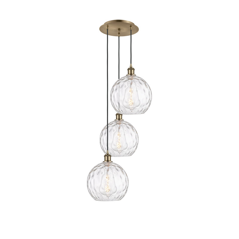 Cindi 3 - Light Cluster Pendant, Antique Brass, 30" H x 16.75" W x 16.75" D