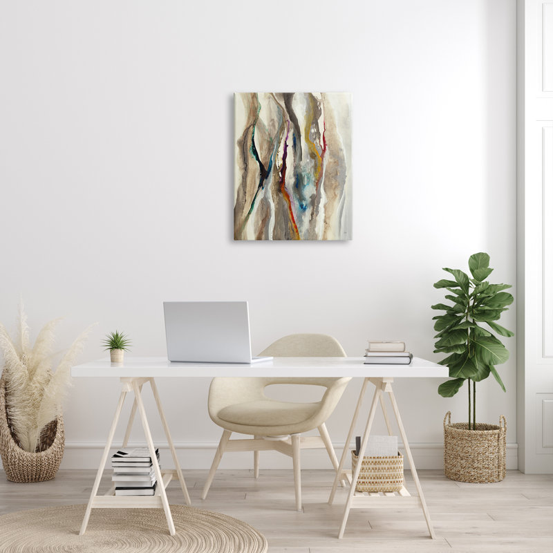 «Murky Flowing Lines» - impression, Toile tendue, H 30 po x l 24 po