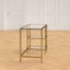 Glass Top Metal Base Writing Desk-1240430816