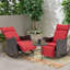 Chaise berçante d'extérieur en osier Edina-565806204