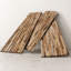 Panneau mural en bois d'ingénierie de 12 po x 48 po Matrix en brun récupéré Matrix