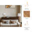 Lampes de table et trépied en bois George Oliver, design moderne, finition naturelle, 2 pièces, décor de salon, éclairage domestique