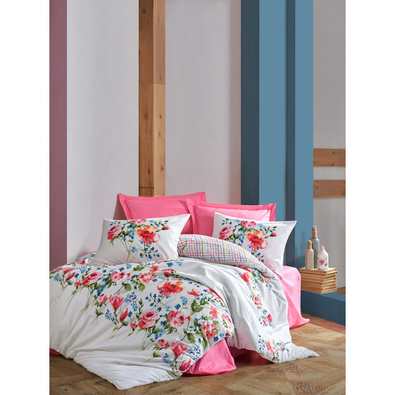 Cotton Floral Duvet Cover Set