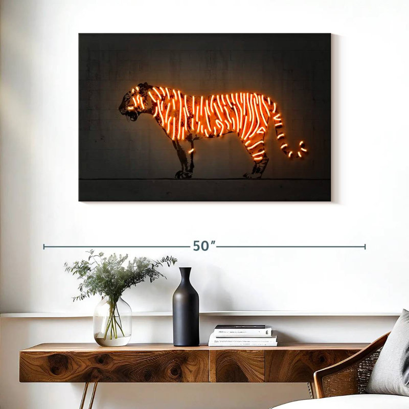 Brampt Glowing Tiger, 26" H x 39" W