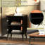 bedside table, living room table, locker with 2 compartments, bedside table with wooden legs for bedrooms, coffee table, side table with storage compartment 40 x 40 x 55.5cm, laptop table, easy to assemble, for the living room