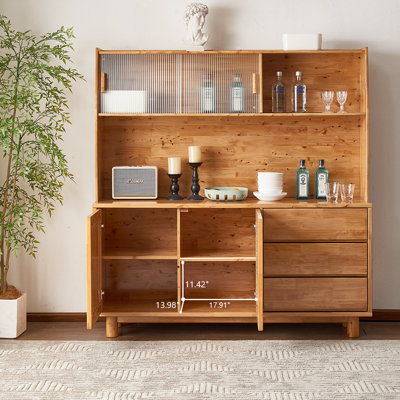 63-inch Solid Cypress Standard Pantry Cabinet