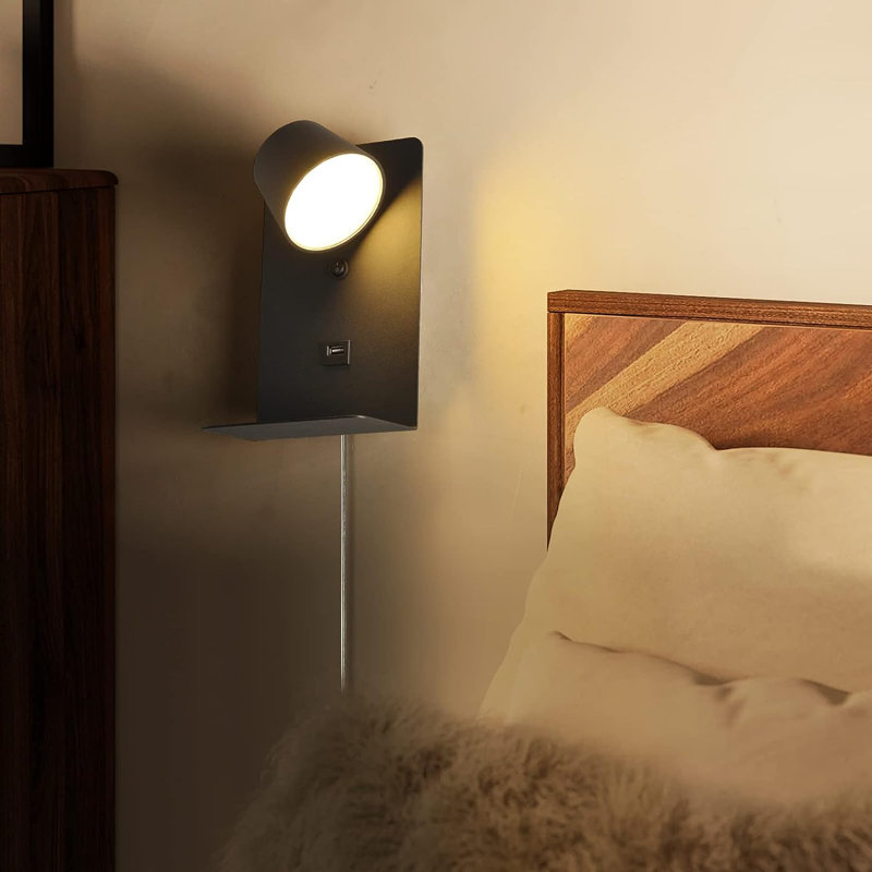 Aluminum LED Plug-in Armed Sconce
