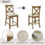 Ensemble de salle à manger 5 pièces à hauteur de comptoir - table carrée et 4 chaises à dossier en X, structure en bois massif, surface imperméable, assemblage facile - parfait pour les petits espaces, la cuisine