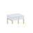 Coleen White & Brass Finish Accent Table