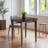 Beeke Solid Wood Round Extendable Dining Table in Walnut Brown Finish, 28.9" H X 35.8" W X 35.8" D