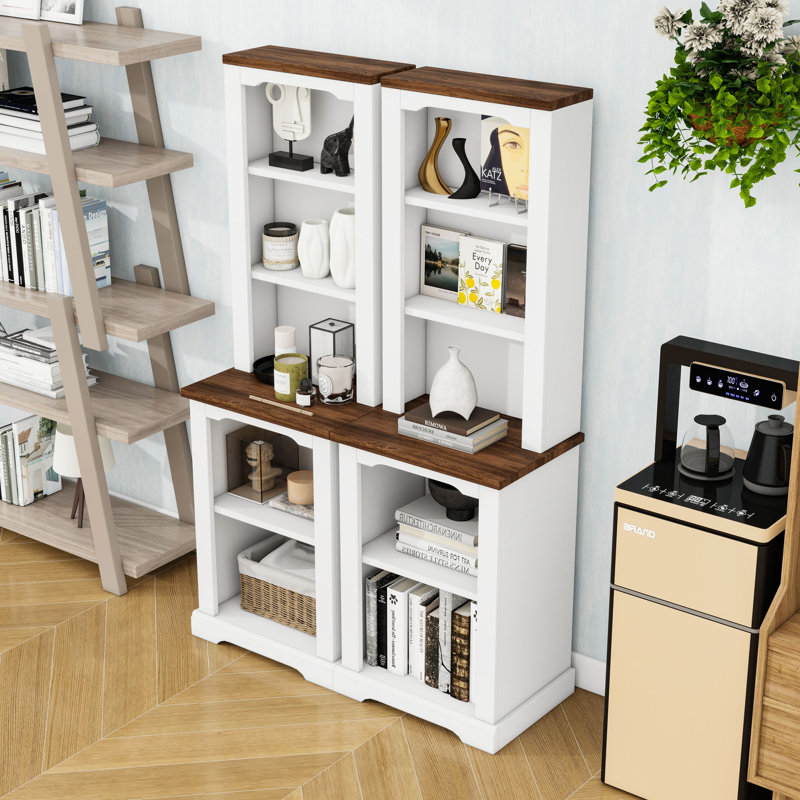 Armoire haute autoportante avec tablettes, Blanc