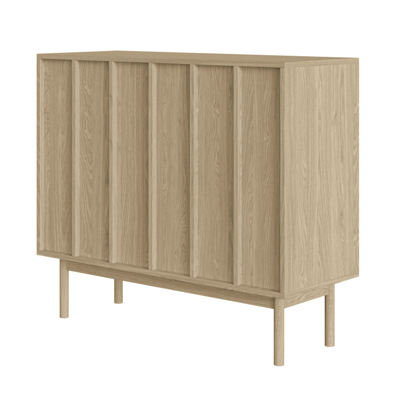 Two-Door Oiled Oak Chest of Drawers