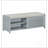 Distressed Shutter Storage Bench with Acacia Veneer for Retro Charm for Living Room, Entryway ()-328384136