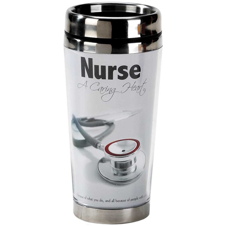 Stainless Steel Water Bottle 20oz Straw Nurse Emergency Room Nurse