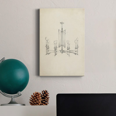 Mid Century Chandelier IV - Impression sur toile tendue