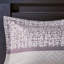 Ensemble d'édredon 7 pièces jacquard mauve