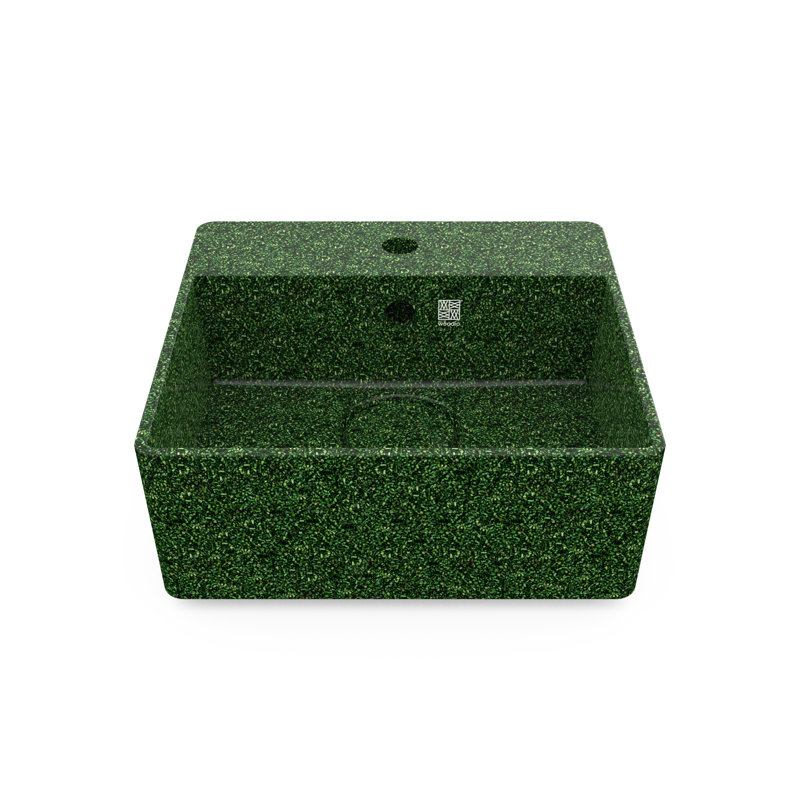 Lavabo de salle de bain vasque avec trou pour robinet Cube40, Mousse