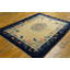 Small Ivory Cream Color Antique Artistic Open Field Floral Medallion Chinese Peking Rug
