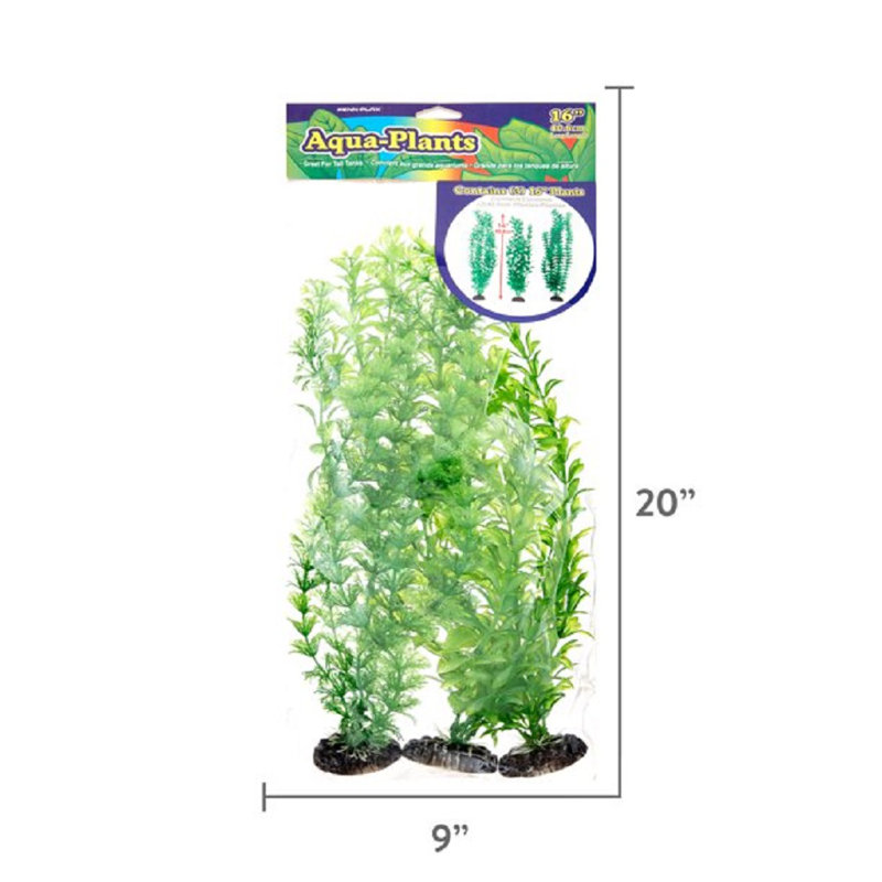 Aqua-plants Plastic Aquarium 3 Piece Plant Bundle