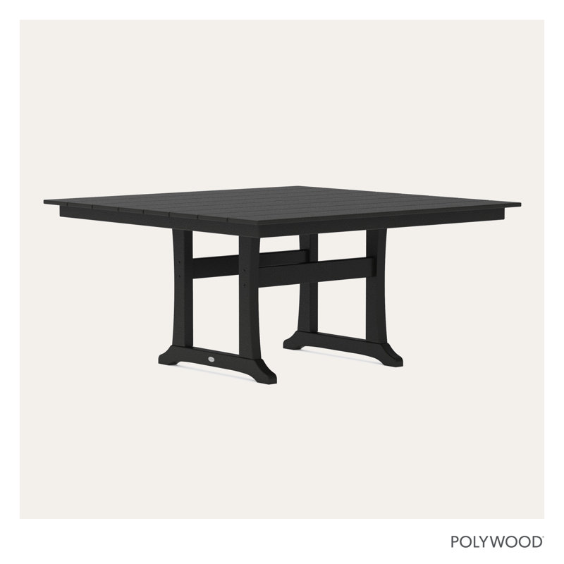 Farmhouse Trestle Dining Table, Black