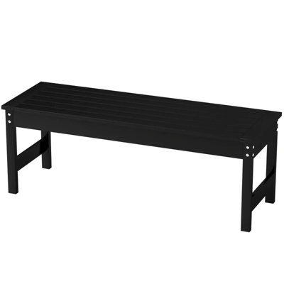 Weather-resistant Black Hdpe Benches For Garden Patio Outdoor Use by Latitude Run