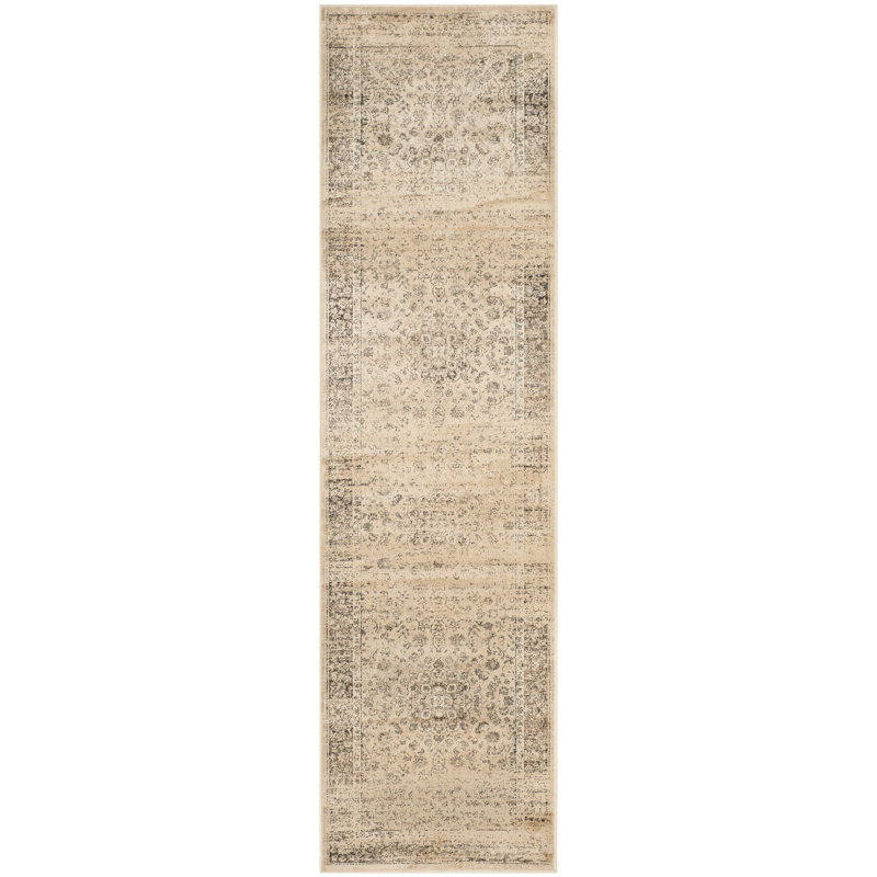 Evanoff Abstract Beige Area Rug, Runner 2'5" x 7'6"