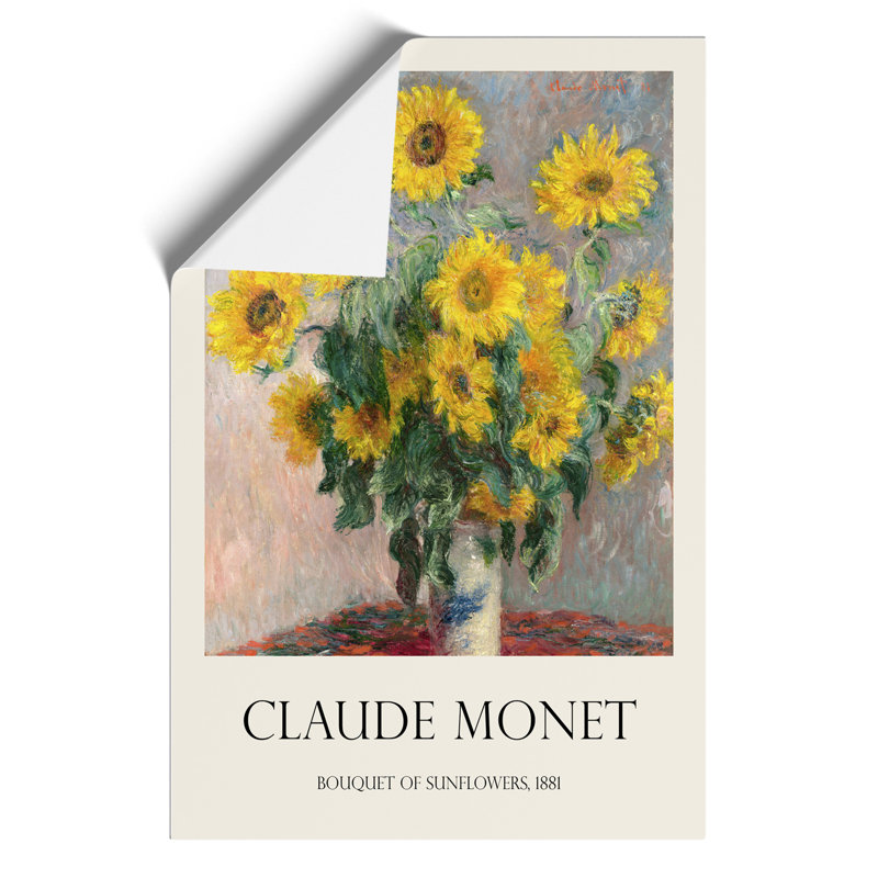Bouquet of Sunflowers Print by Claude Monet - Frameless Print, 59cm H x 42cm W x 0.1cm D