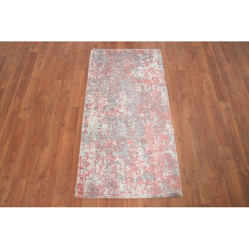 Tapis à motif abstrait pastel élégant et moderne aux teintes pastel 2 x 4