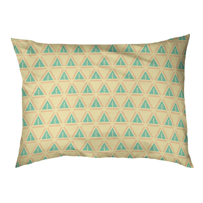 Coussin d'extérieur Chenoweth, Moyen (l 40 po x P 6,5 po x H 30 po), Vert/jaune
