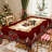 Red Washable Christmas Party Atmosphere Decor Polyester Tablecloth-478052300