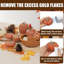 Ensemble de 8 citrouilles décoratives 8 pièces - Mousse craquelée métallique
