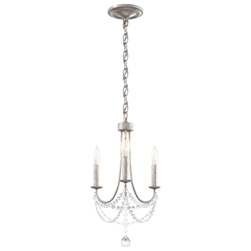 Verdana 3 - Light Chandelier, Antique Silver