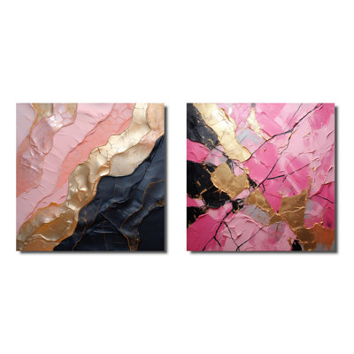 Dover - Abstract Spirals Square Collage Set Of 2