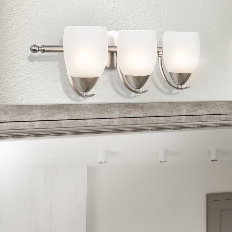 3 - Light Vanity Light, Brushed Nickel