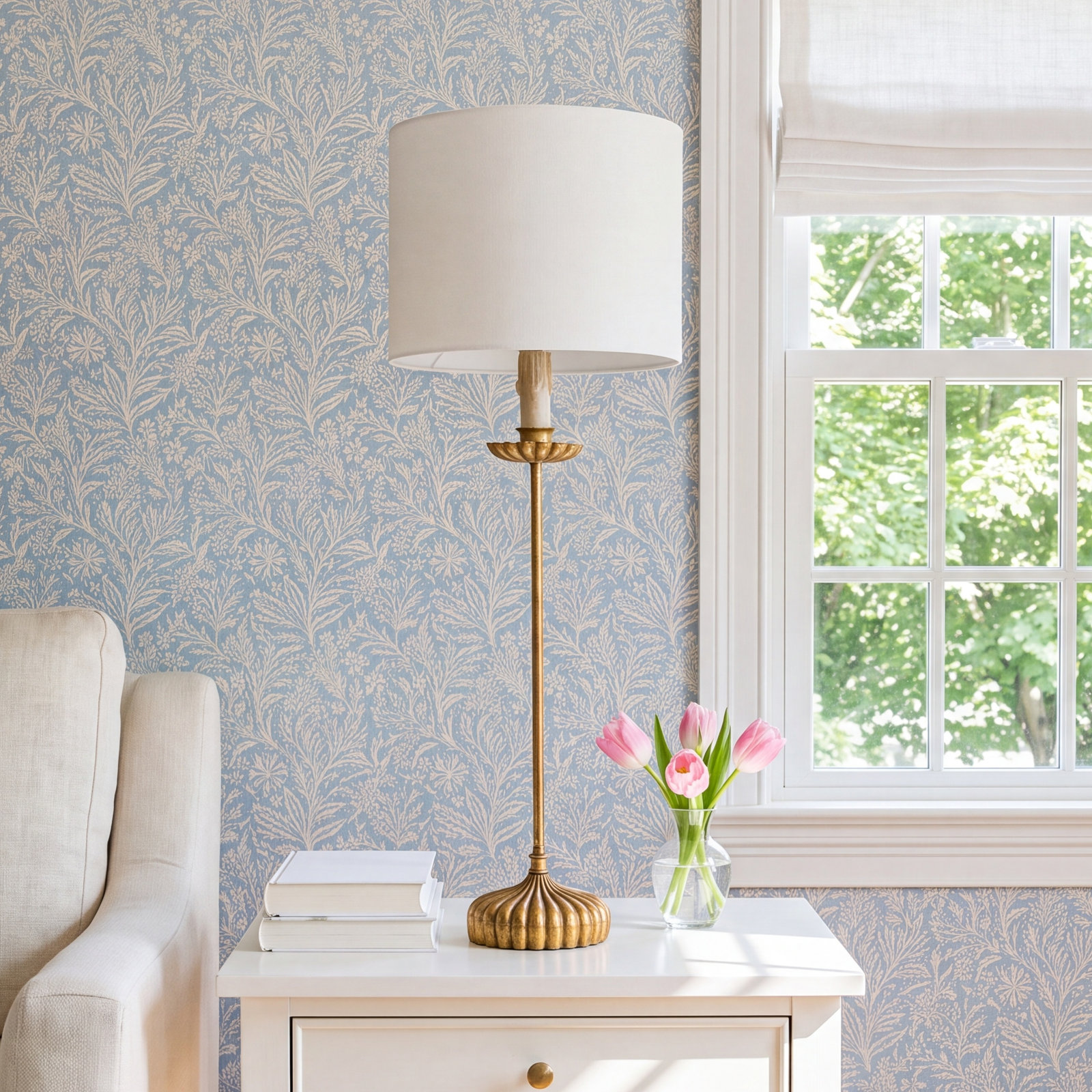 Clove Linen Buffet Table Lamp