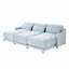 Canapé à trois places, 3 repose-pieds mobiles, équipé d'un coussin lombaire, tissu en chenille, base en bois de haute qualité, conception ergonomique, éponge à haute résilience, facile à installer-235149259