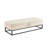58.6" Beige Velvet Living Room Footrest Bench With Storage - Multifunctional Furniture Metal Base Versatile Storage, For Strength-2052973375
